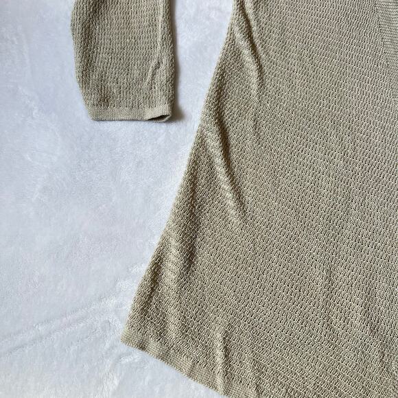 J. Jill Linen Blend Knit Lightweight Open Front Beach Cardigan Size L Neutral - Picture 5 of 10